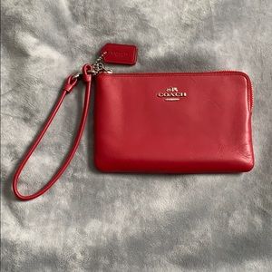 Coach Corner Zip Wristlet